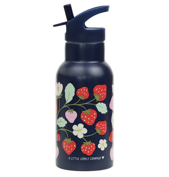 A Little Lovely Company Kids Stainless Steel Drinks Bottle - Strawberries