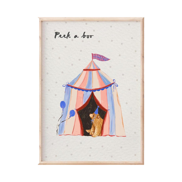 Candice Gray Print A4 Whimsical Funfair Tent