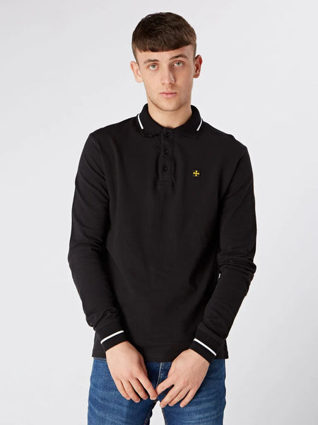 Terrace Cult Long Sleeve Premium Polo : Black