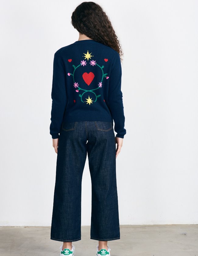 Jumper 1234 Jumper 1234 - Folklore Cardigan - Navy Multi