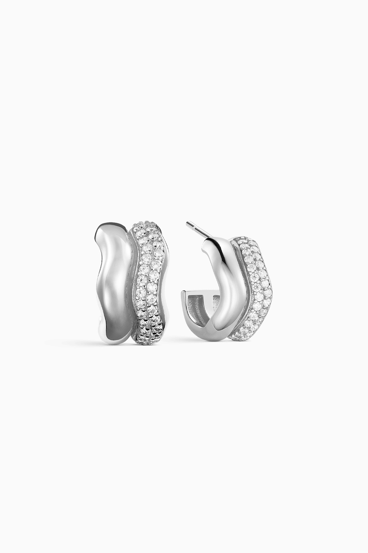 ALEYOLÉ Alloy Silver Hoops