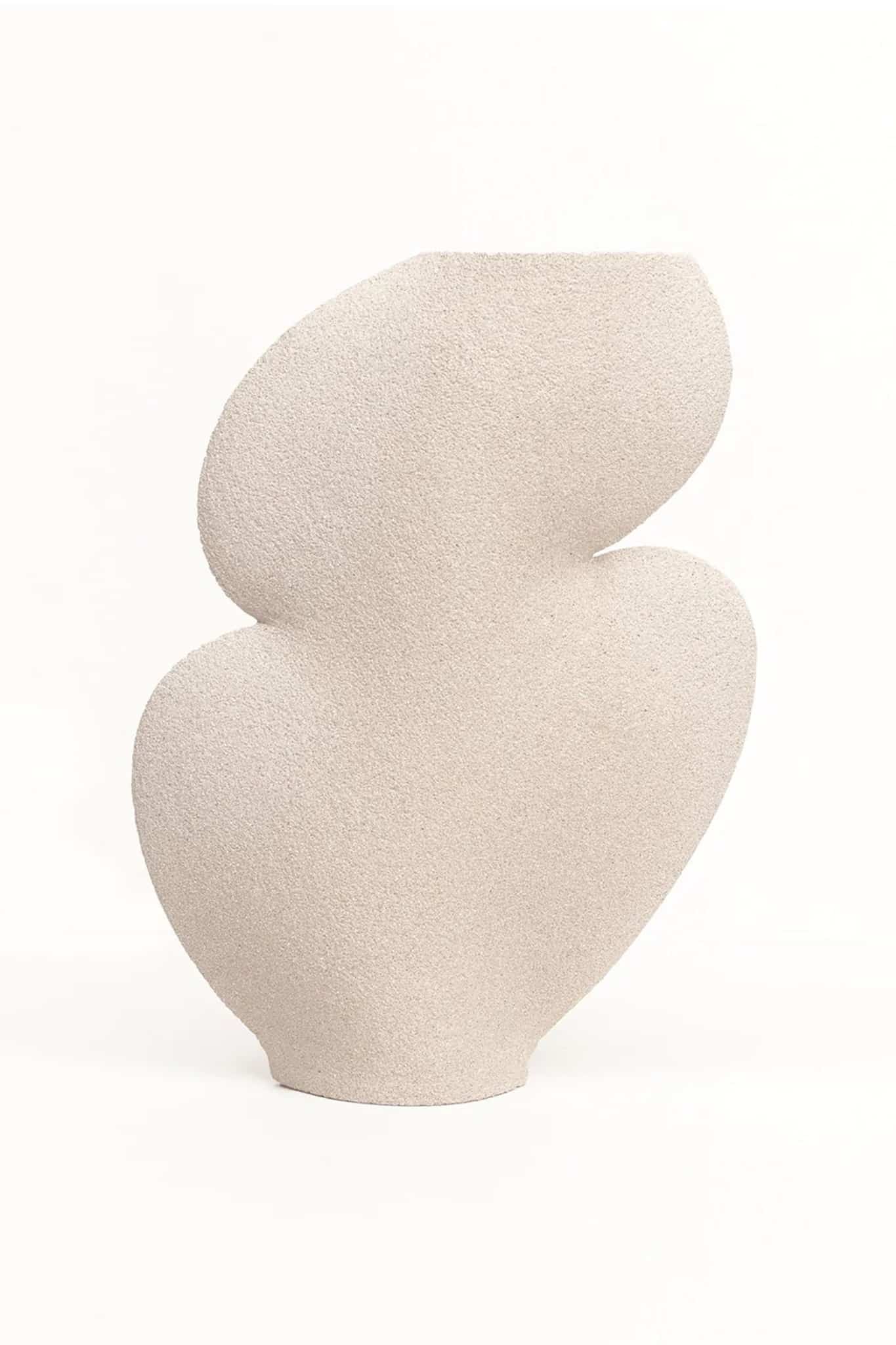 Ini Ceramique Ellipse No.1 Blanc Ceramic Vase