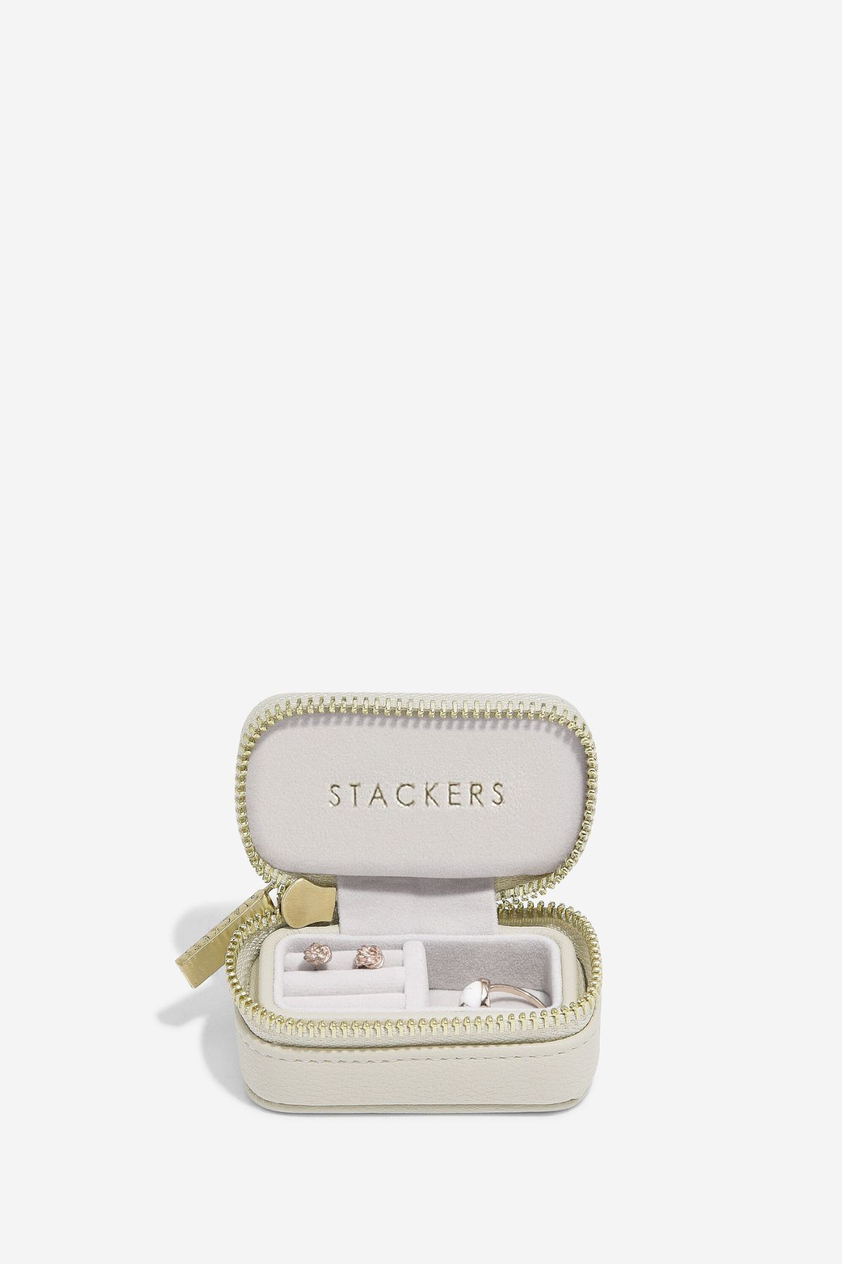 Stackers Oatmeal Petite Zipped Travel Jewellery Box