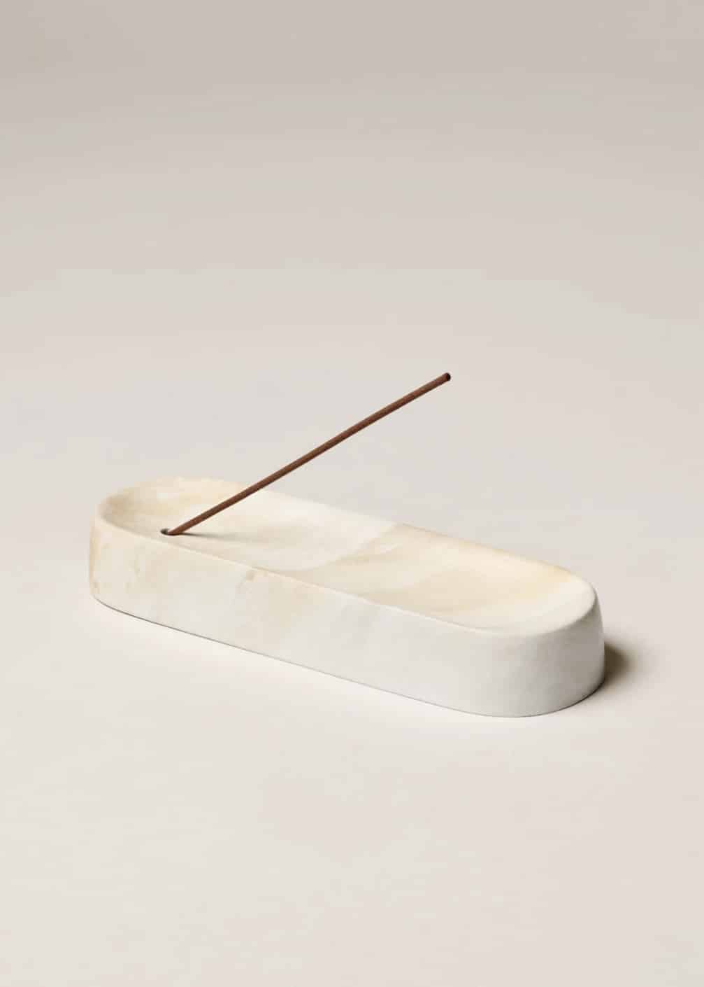 Gentle Habits White Ceramic Incense Holder