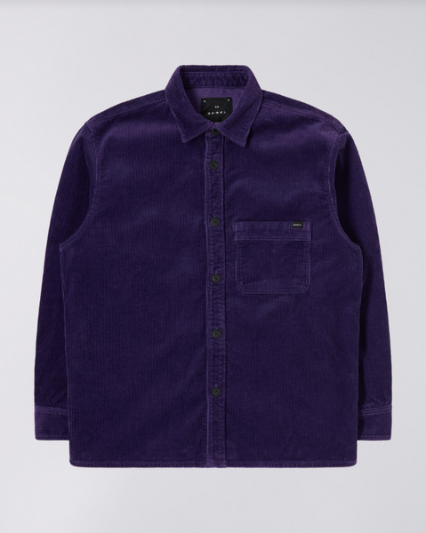 Edwin Ander Shirt Ls Corduroy Parachute Purple