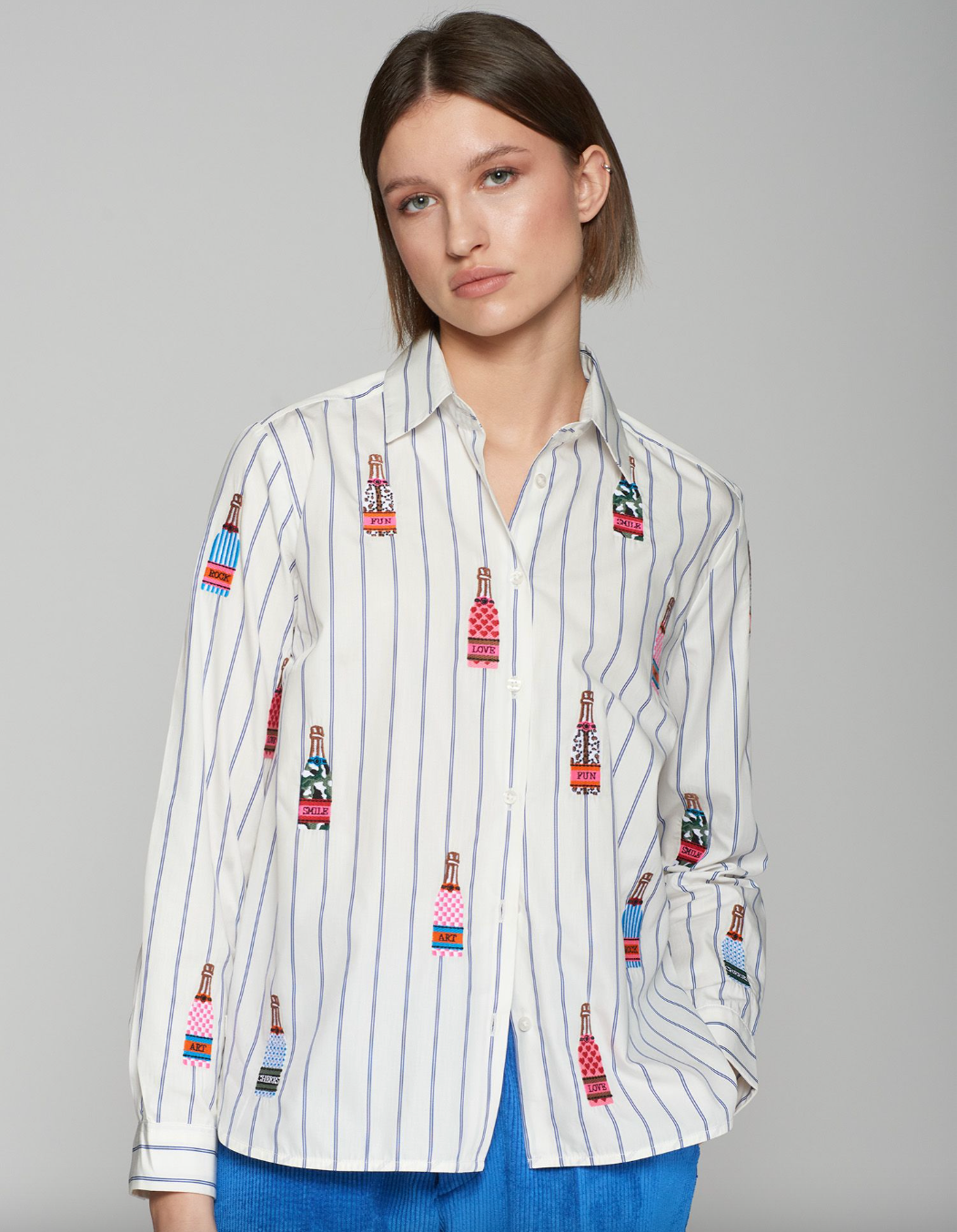 Vilagallo Emb Stripe Shirt