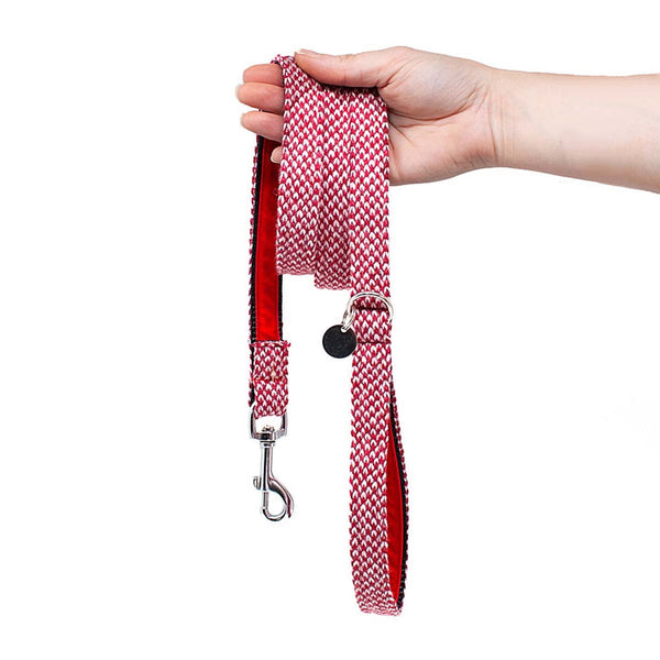 Stocky & Dee Harris Design - Luxury Dog Lead - Rosehip & Dove