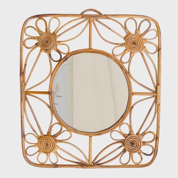 Tiramisu Rattan Cane Mirror