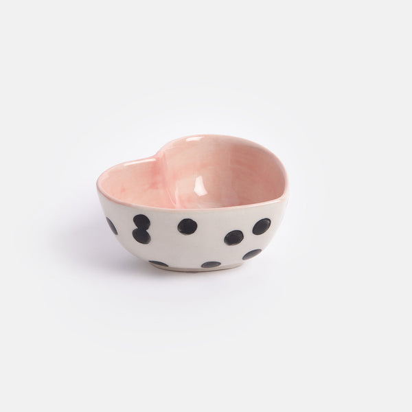 Caroline Gardner Caroline Gardener Heart Shape Dotty Trinket Bowl