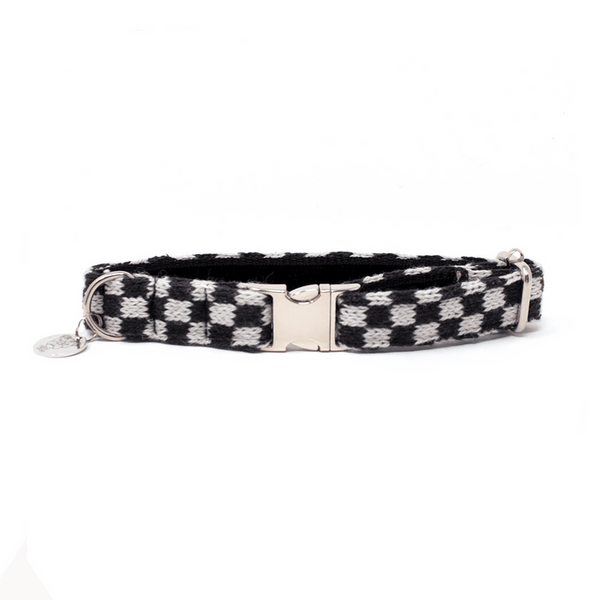 Stocky & Dee Large Luxury Dog Collar - Graphite