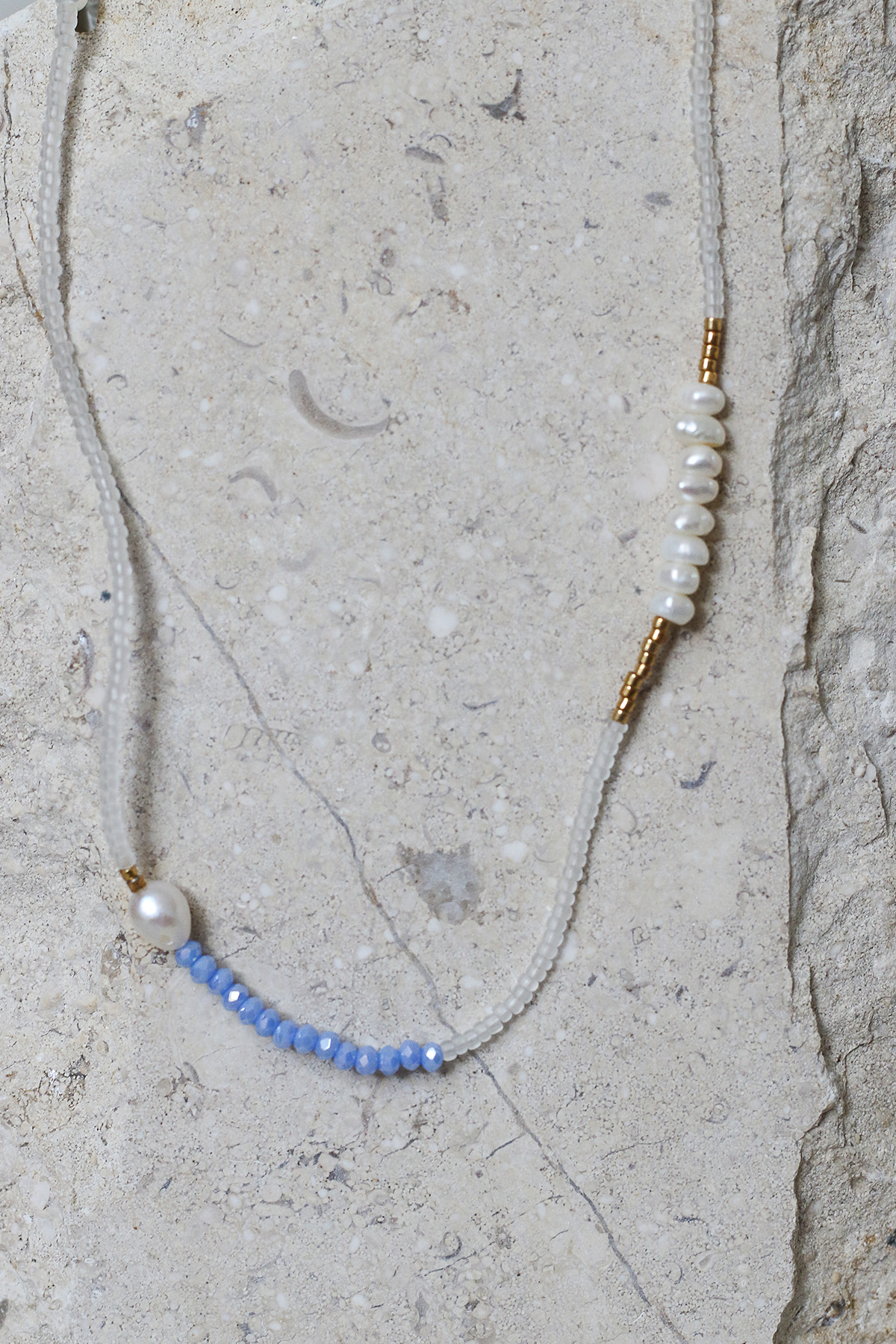 Pebble and Loop Ocean Blue Maji Necklace