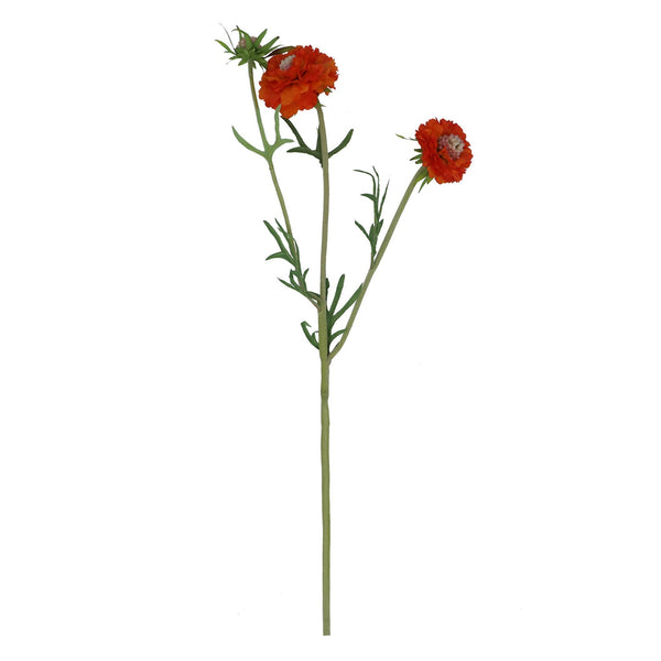 Gisela Graham Scabiosa Spray - Dark Orange