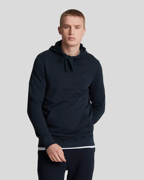 Lyle and Scott Tonal Eagle Pullover Hoodie In Dark Navy