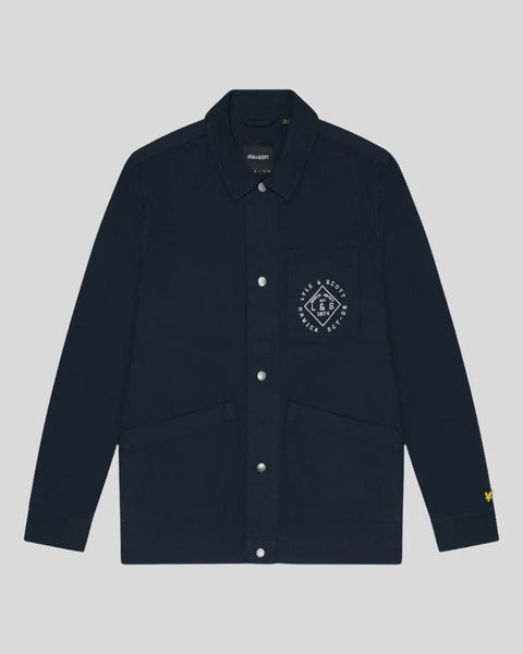 Lyle and Scott Jk2103v Stamped Work Jacket In Dark Navy