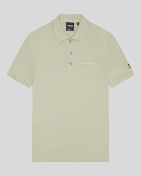 Lyle and Scott Sp2006v Embroidered Polo Shirt In Dried Sage/Cove