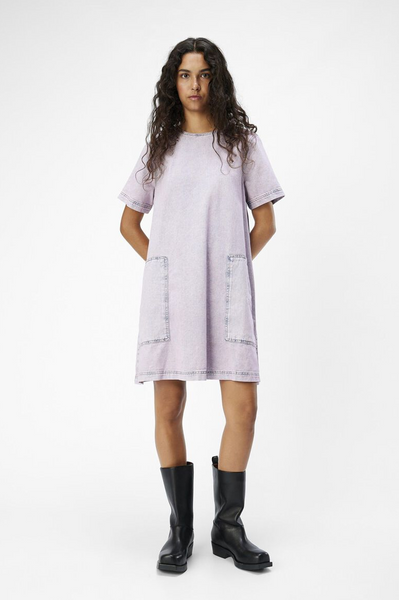 Object Gabrielle Pink Frosting / Washed Denim Dress