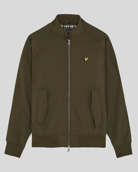 Lyle and Scott Softshell Harrington Jacket In Olive