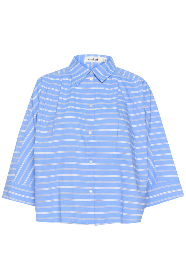 Soaked in Luxury  Blue & White Stripe Merona Shirt