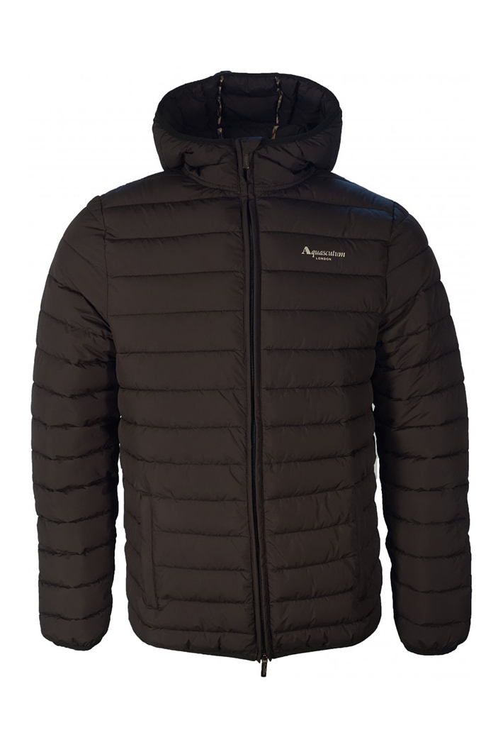 Aquascutum  Aquascutum Men's Quilted Hooded Jacket