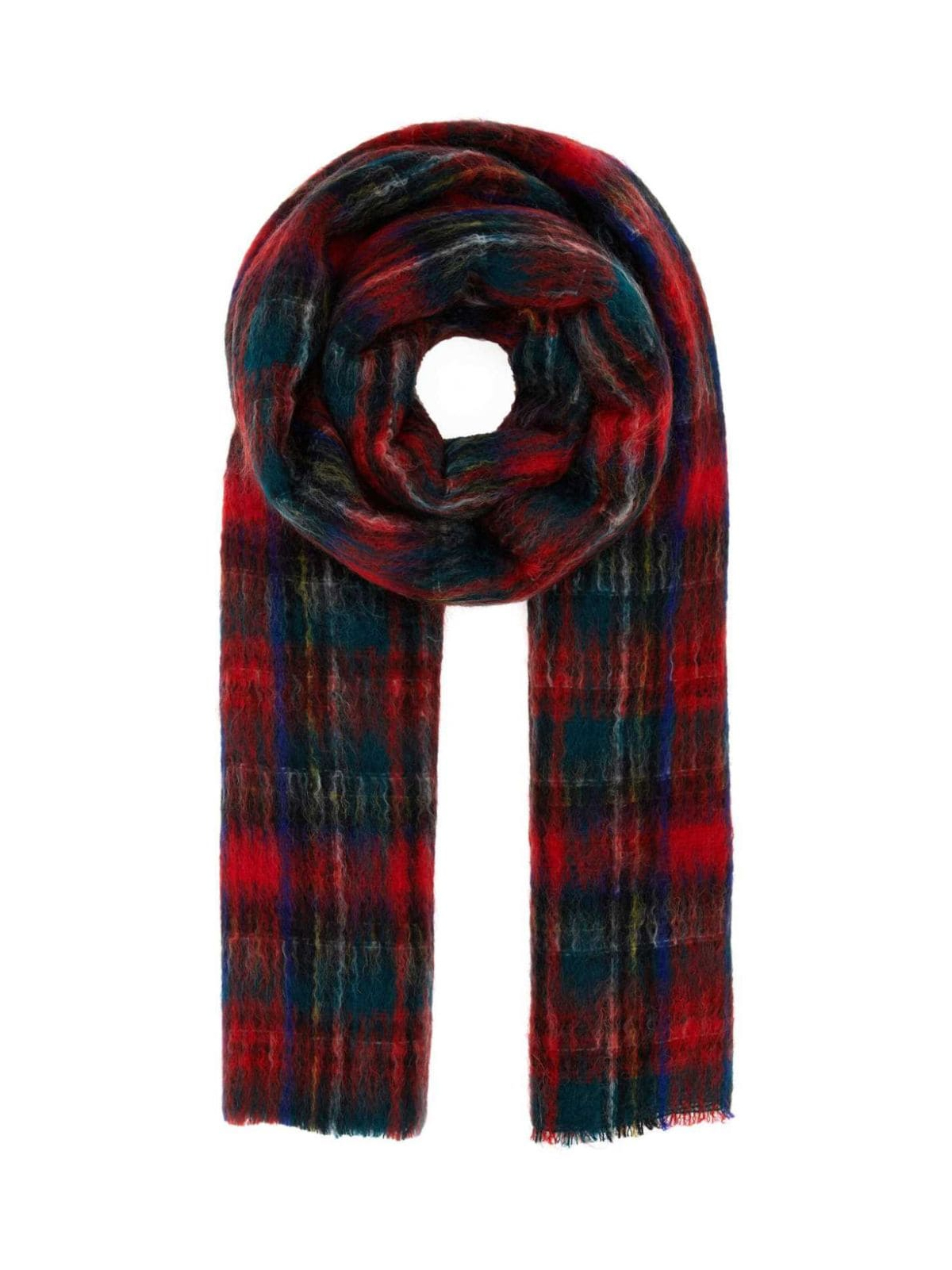 Saint Laurent Plaid Check Pattern Blanket Scarf