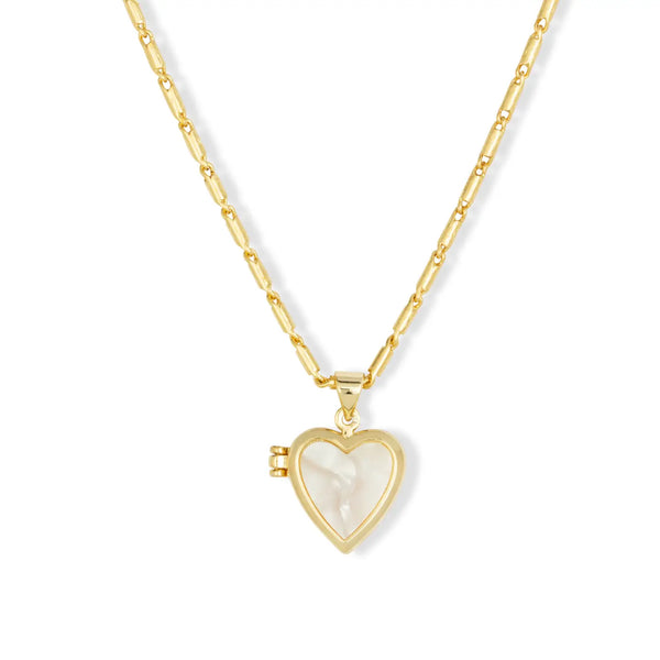 Ashiana Roxy Gold Locket Necklace - Crystal