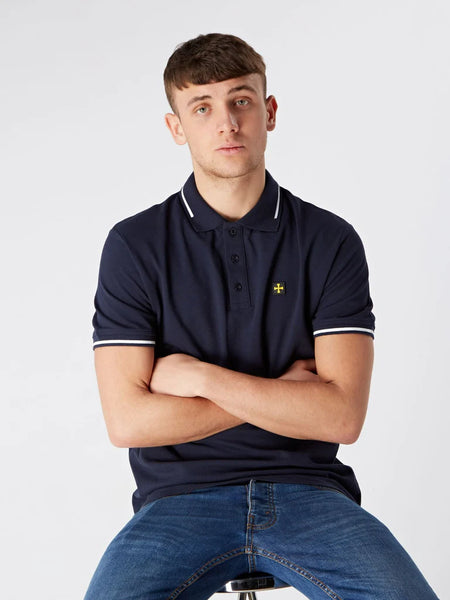 Terrace Cult Premium Pique Polo Navy/White