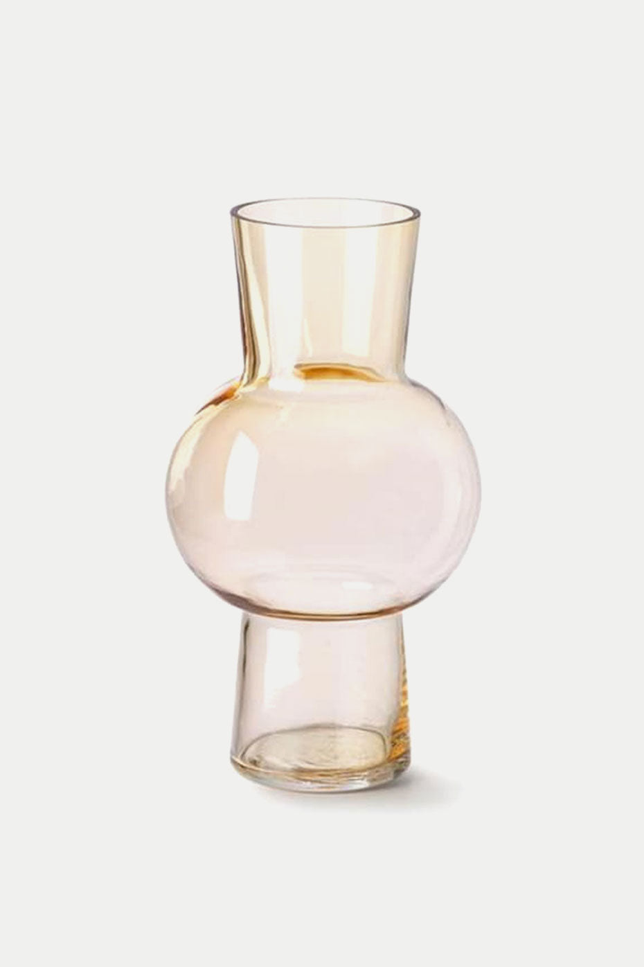 HK Living Peach Glass Flower Vase