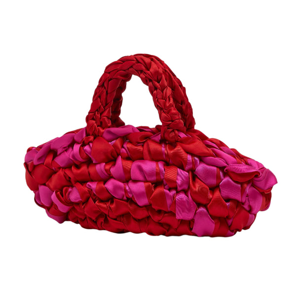 Isla De Gar Nest Bag In Lipstick Red And Hot Pink