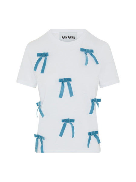 Fanfare Bluebell Bow T-Shirt