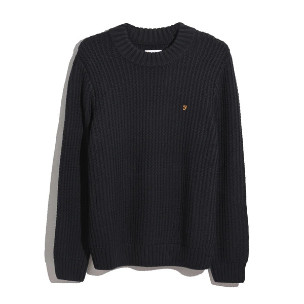 Farah F4gfe029 Burlington Fisherman Sweatshirt In True Navy