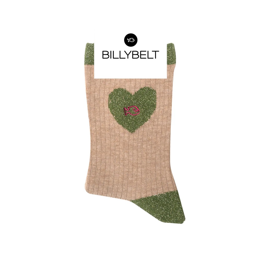 BILLYBELT Socks in combed cotton Heart - Beige