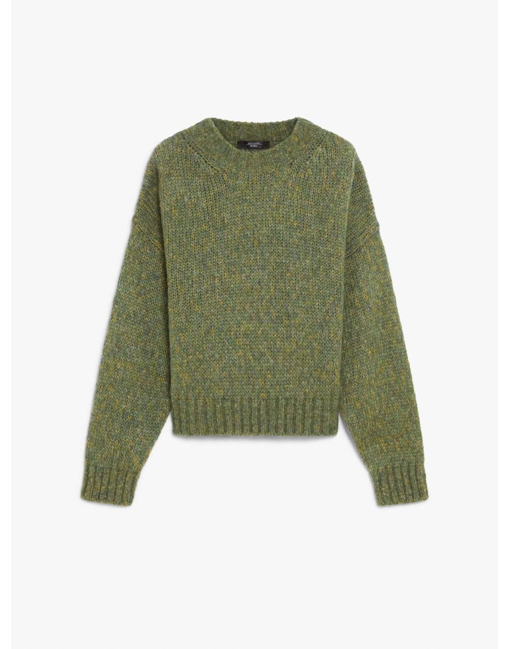 Max Mara Weekend Dionigi Melange Crew Neck Jumper Col: 006 Green Melan