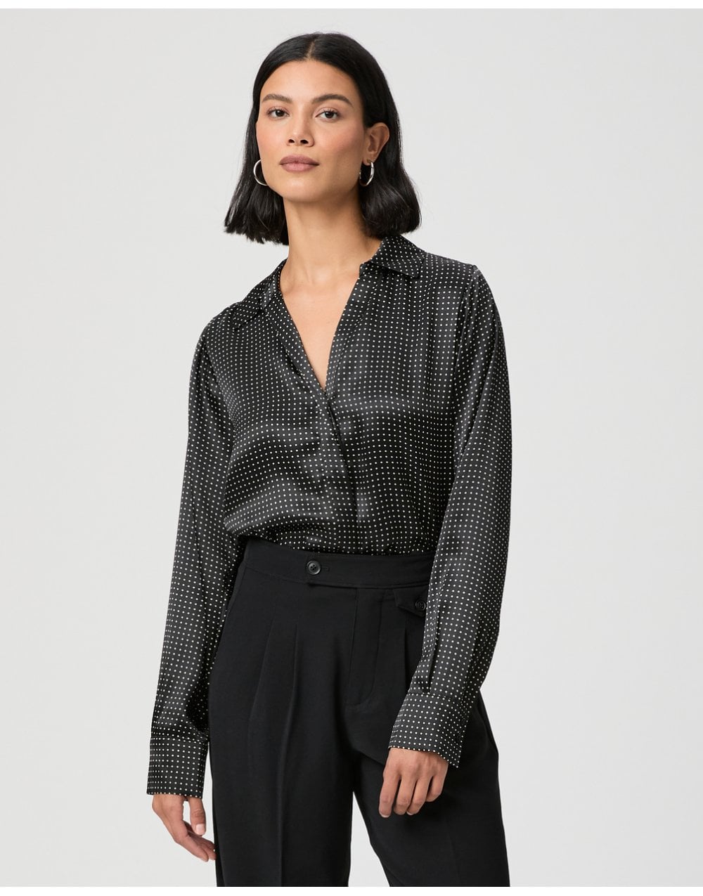 Paige  Palmer Speckled Shirt Col: Black