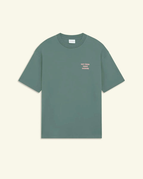 Drole De Monsieur Le T-Shirt Slogan Classique In Dark Green