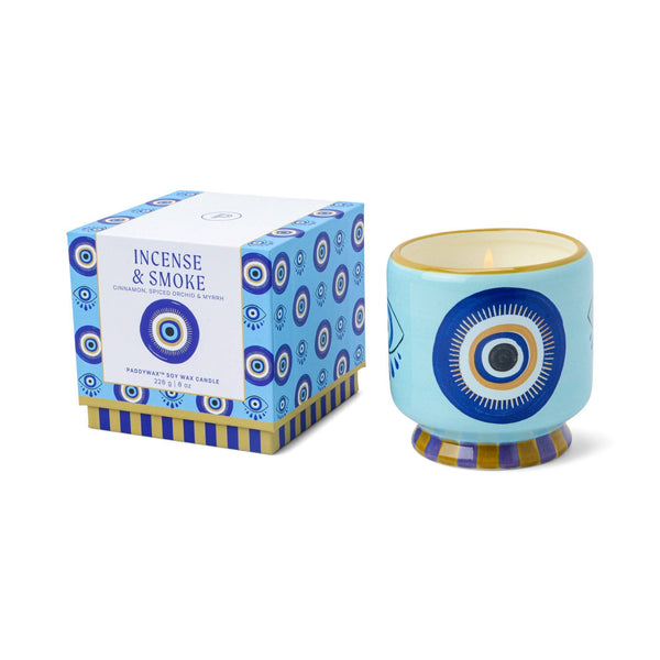 designworks collective Adopo Eye Ceramic Candle - Incense & Smoke