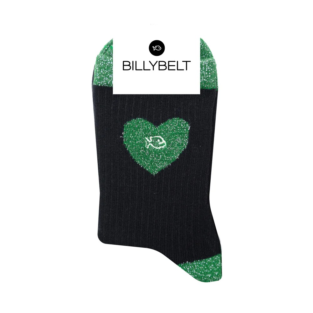 BILLYBELT Socks in combed cotton Heart - Black