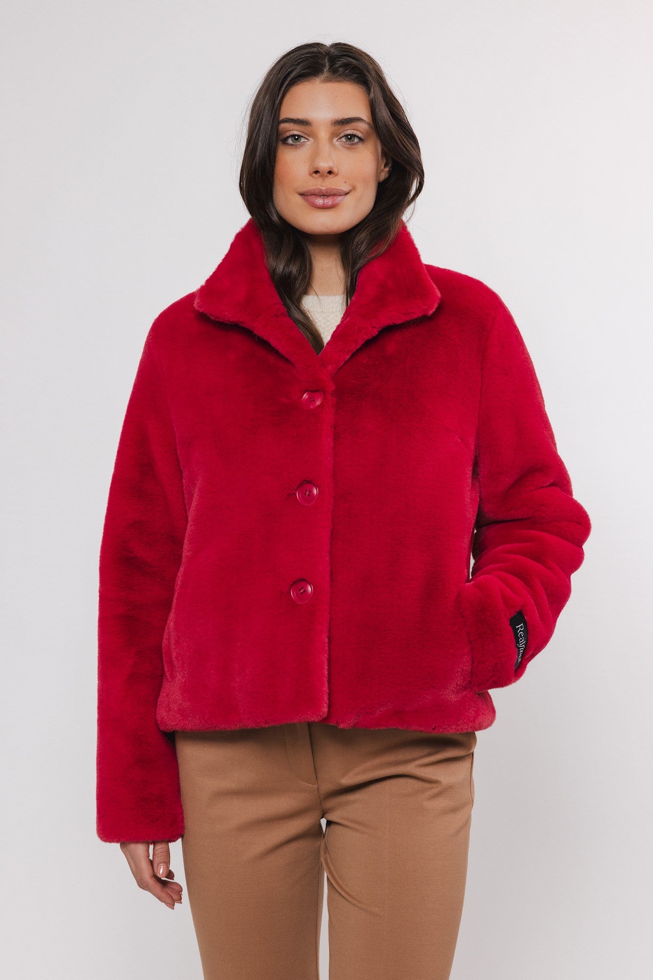 Rino and Pelle Vie Single Breasted Jacket In Red Berry