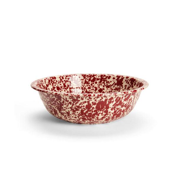 Crow Canyon Home Splatter Small Basin - Burgundy & Cream