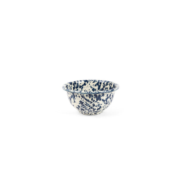 Crow Canyon Home Splatter Small Footed Bowl - Navy & Cream