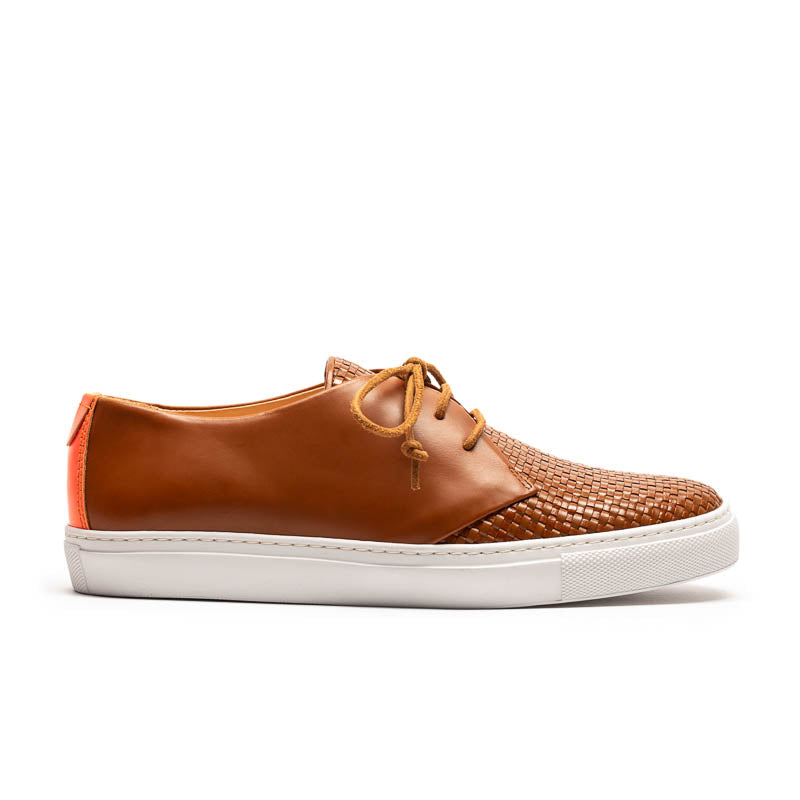 Tracey Neuls Karl Cigar | Woven Leather Sneaker