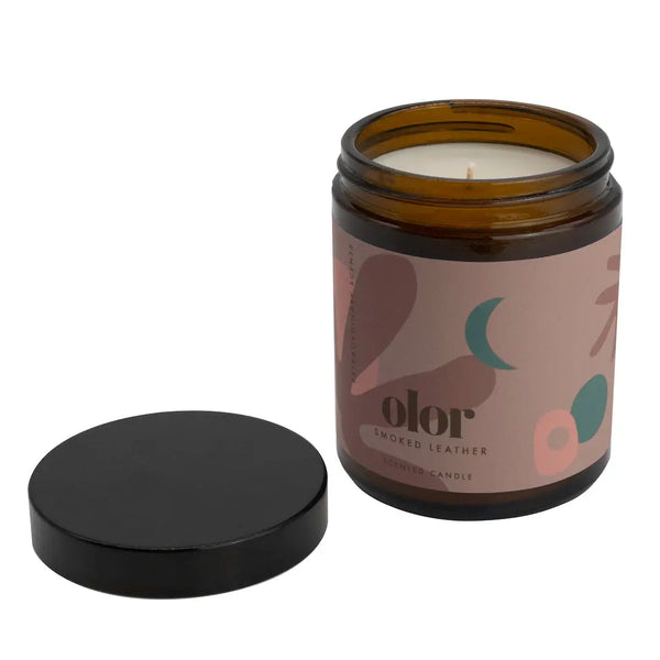 Olor Smoked Leather Jar Candle