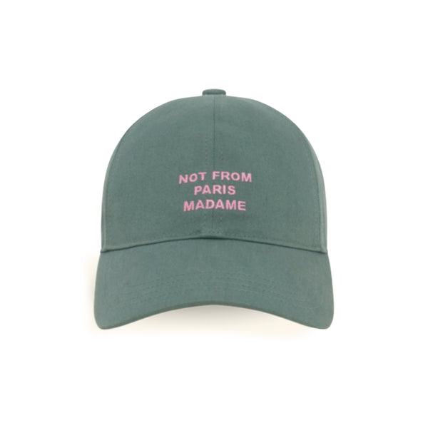 Drole De Monsieur La Casquette Slogan In Water Green