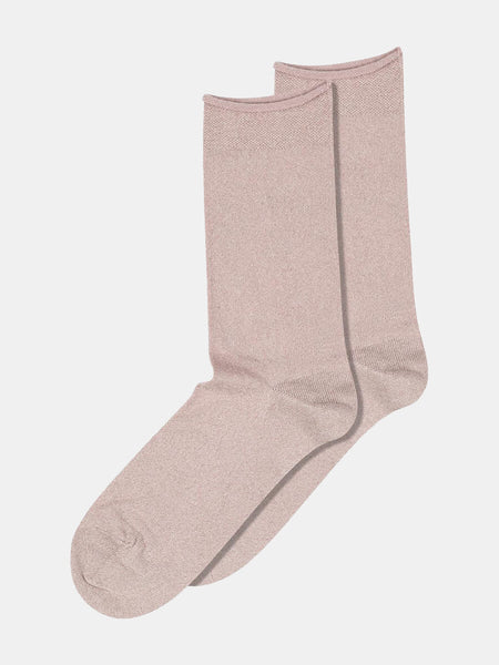 mp Denmark Lucinda Glitter Socks - Silver Pink