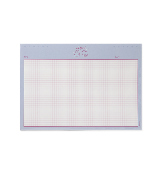 Iconic Wide B5 Grid Notepad, Blue