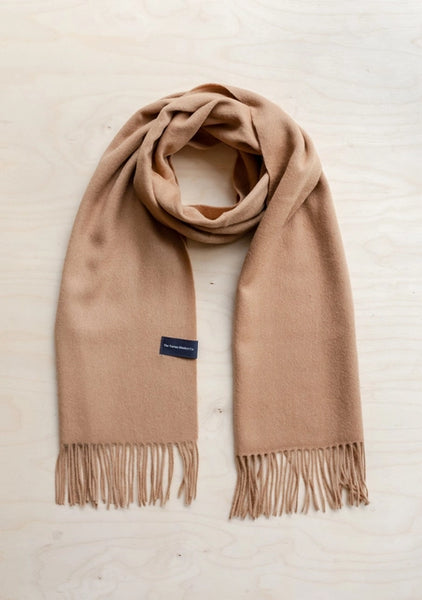 TBCo Lambswool Oversized Scarf In Camel