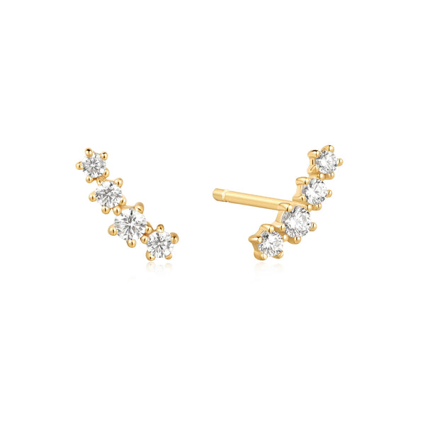 Ania Haie Gold Sparkle Climber Stud Earrings - Miss Twinkle