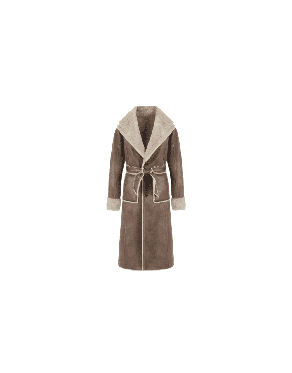 Urbancode Urbancode Reversible Aviator Style Long Coat Size: M, Col: Taupe