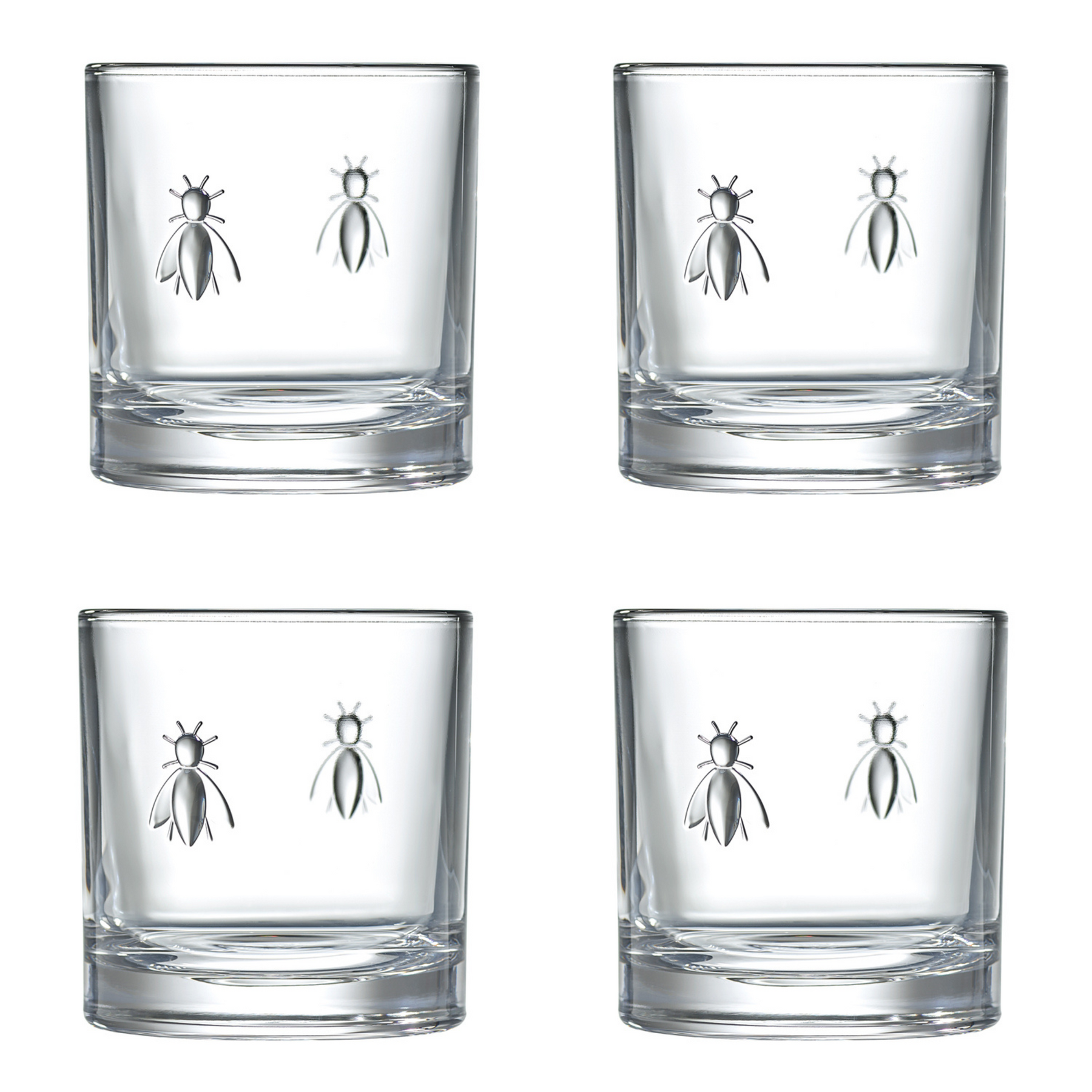 La Rochere Bee Whiskey Glasses Set of 4