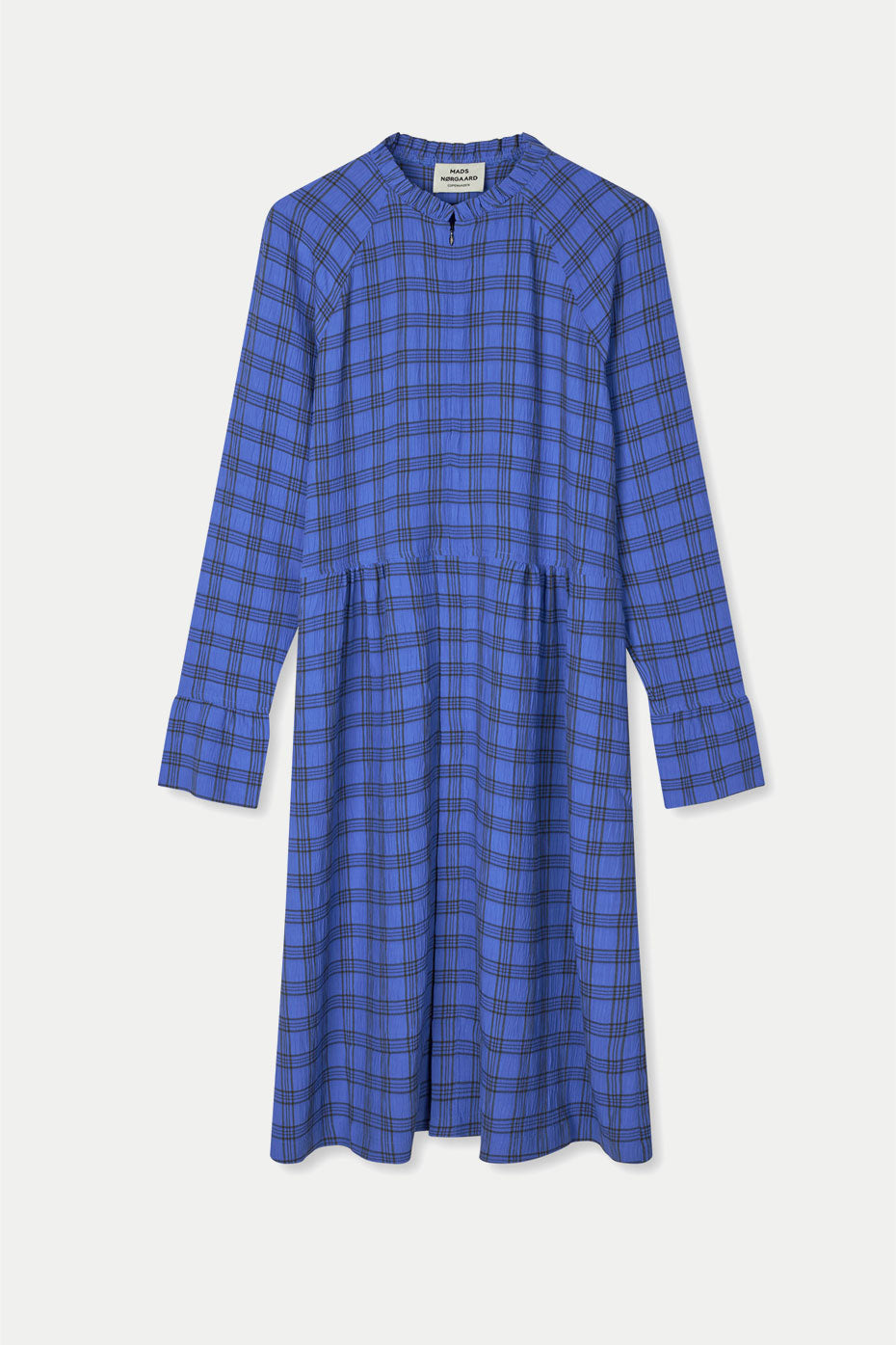 Mads Norgaard Amparo Blue Check Pop Dupina Dress