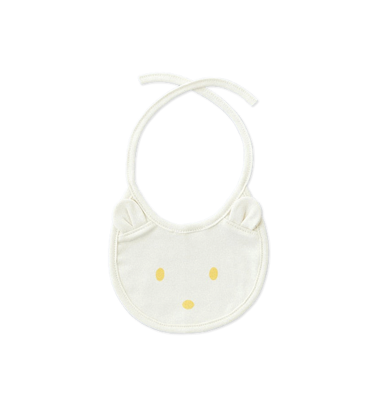 Fog Linen Work Organic Cotton Baby Bib, Bear Cub